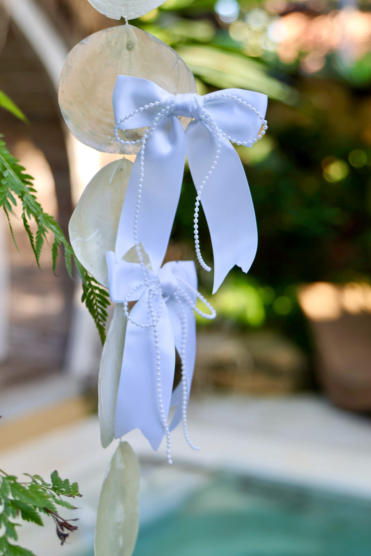 White Clip Bows - 2pk