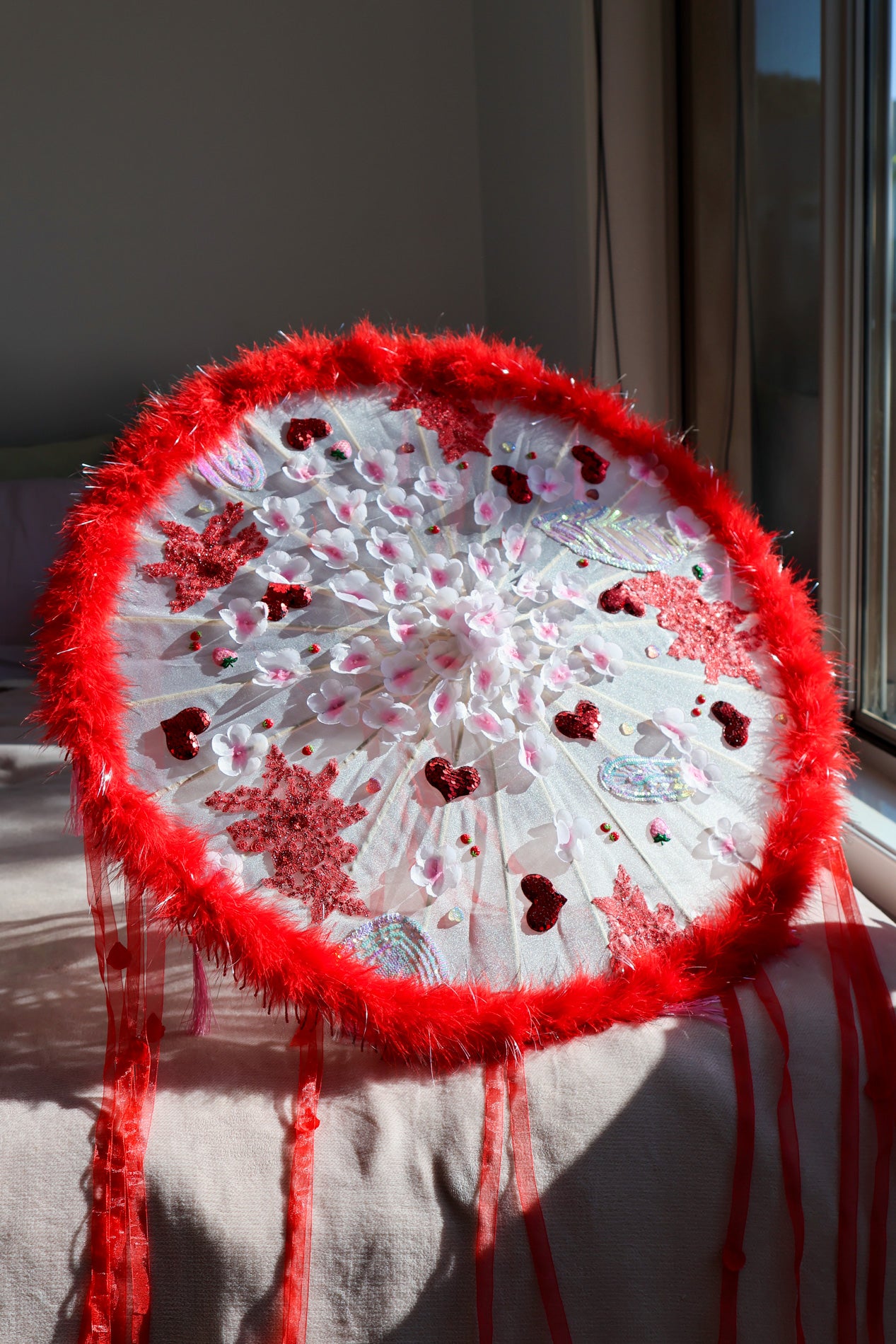 Strawberry Hearts Parasol