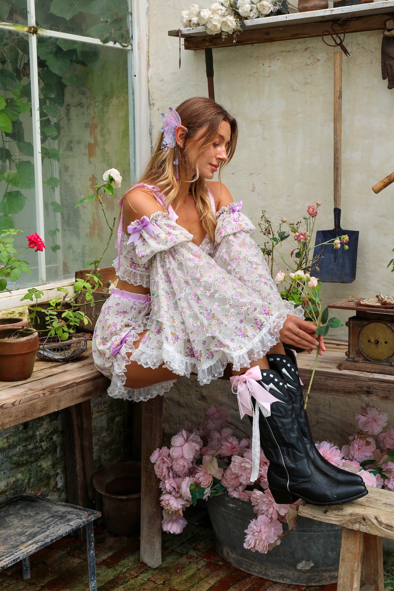 Lavender Moonflower - Sleeves