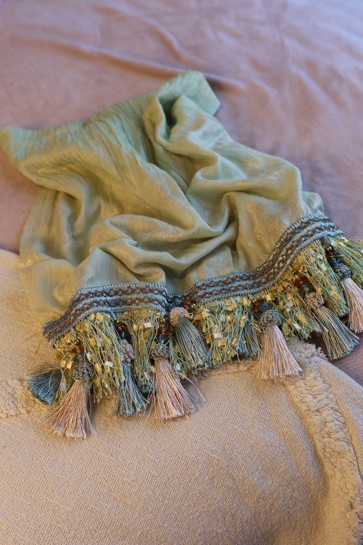 Sage Green Pashmina - One Of A Kind