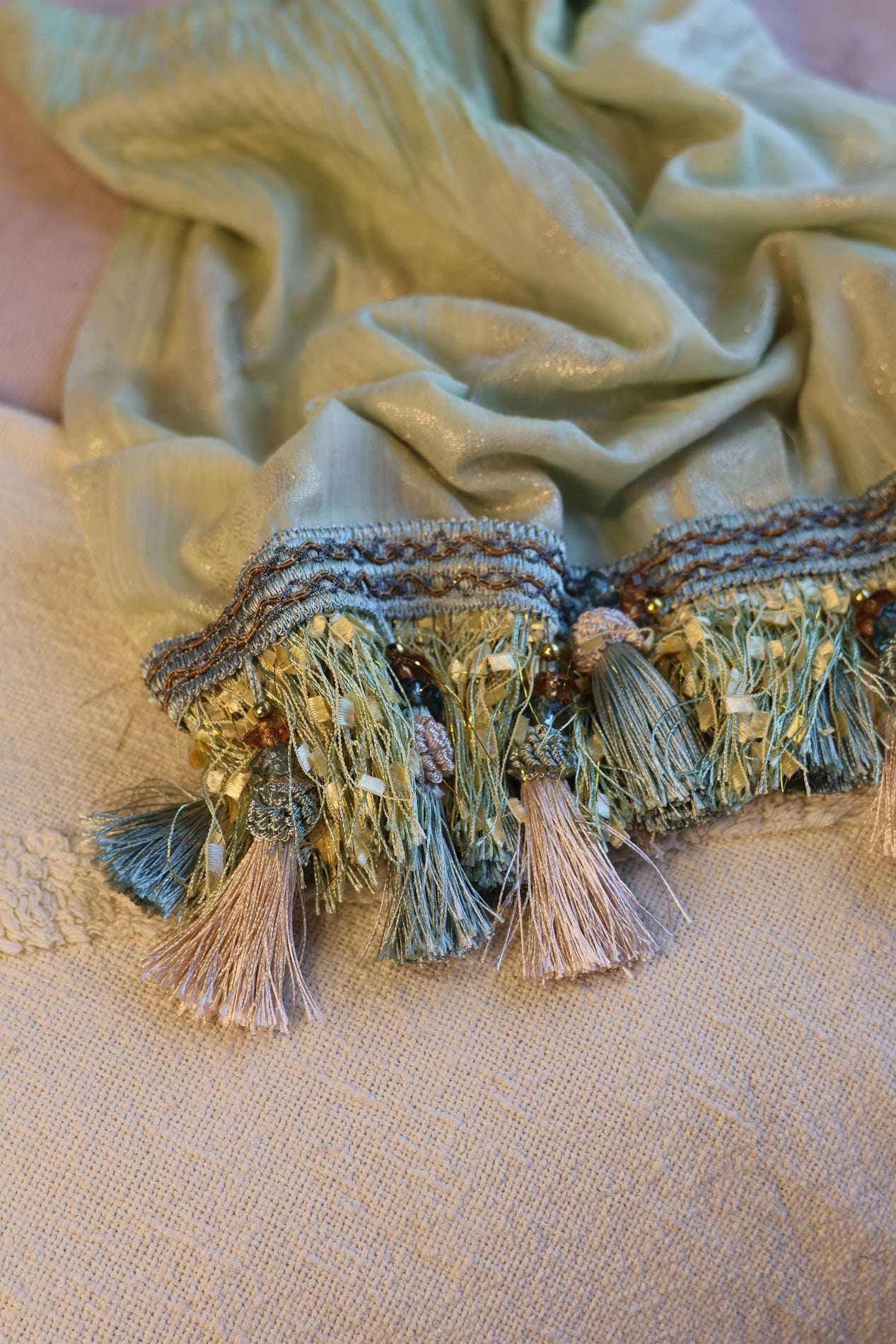 Sage Green Pashmina - One Of A Kind
