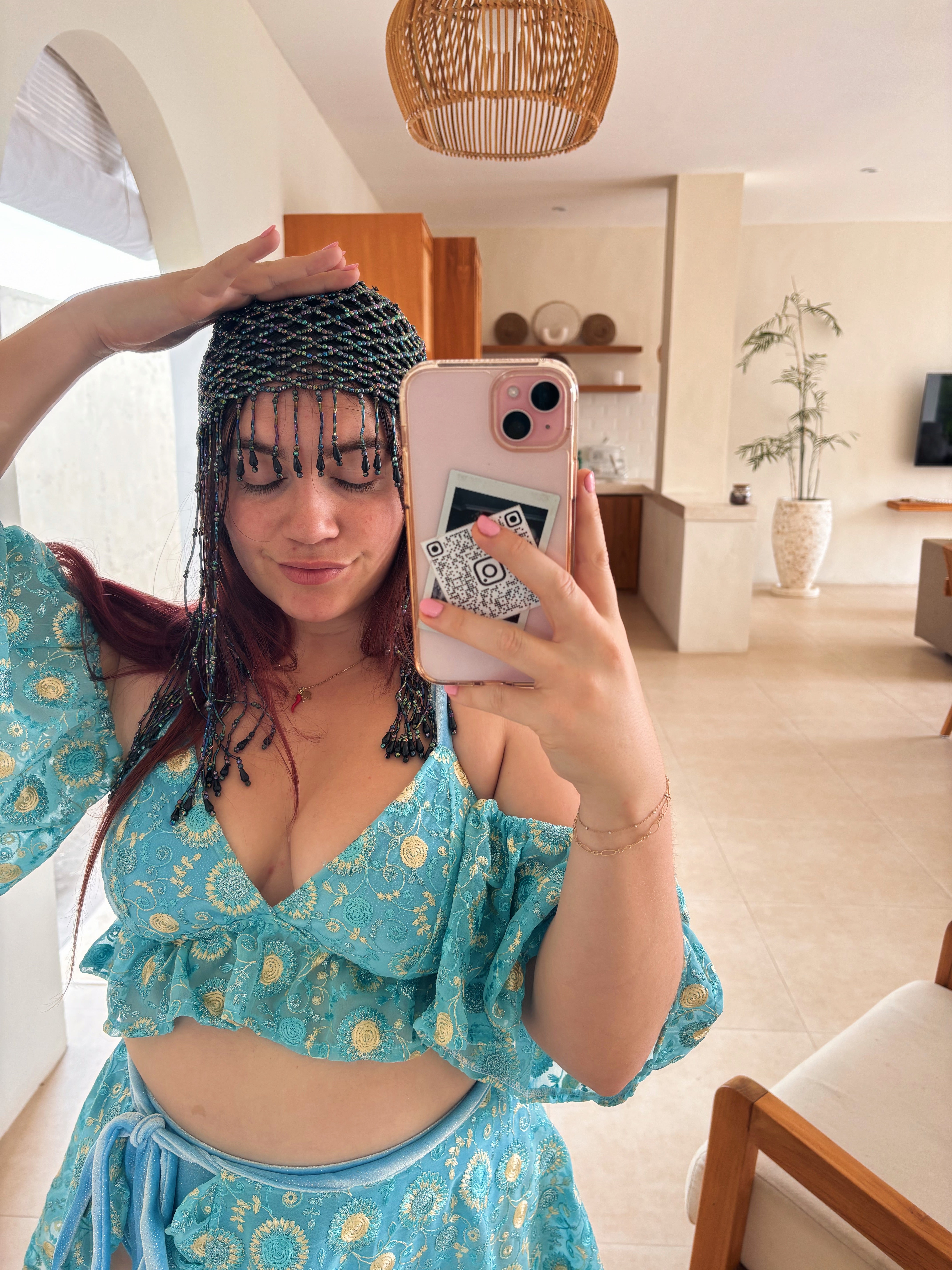 Willow Pixie Beaded Head Scarf