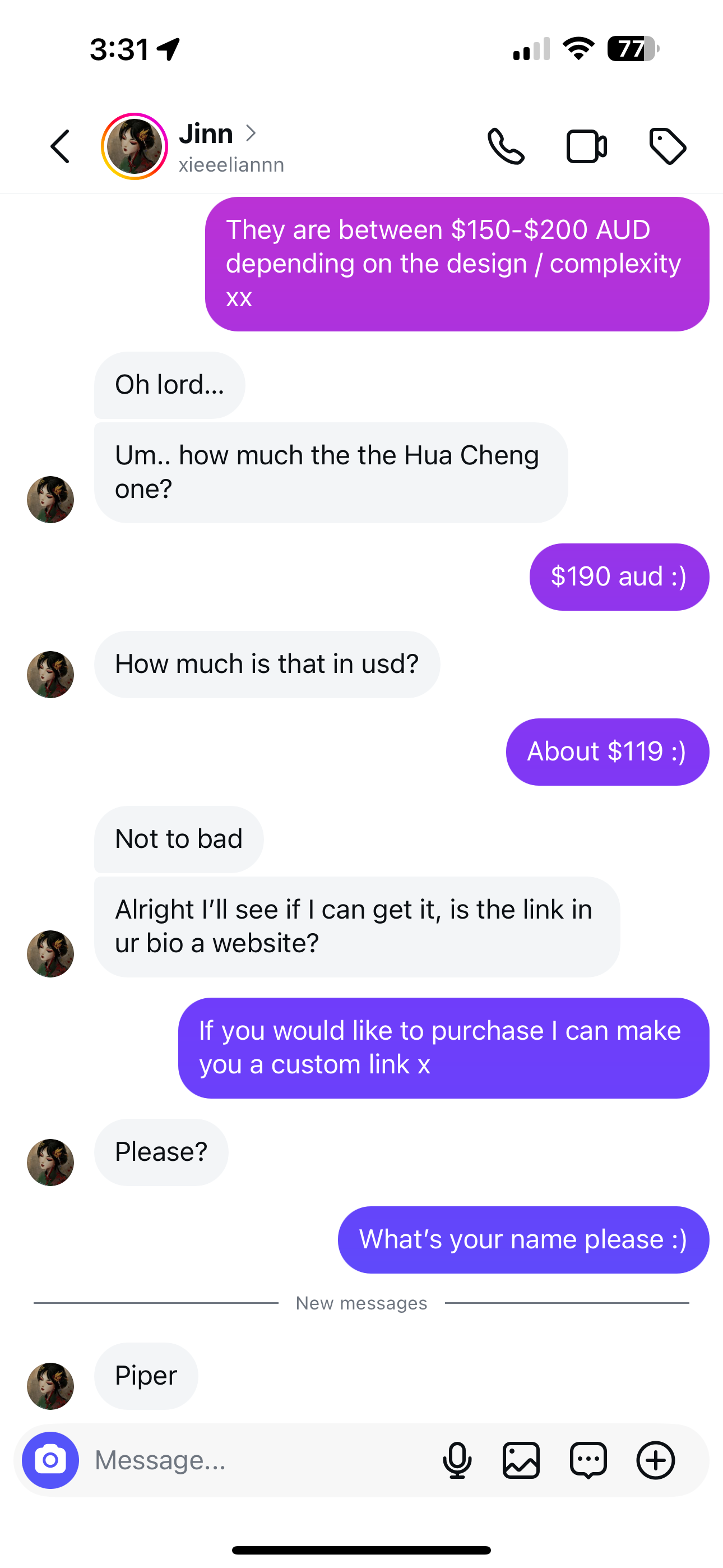 Piper - Hua Cheng Parasol