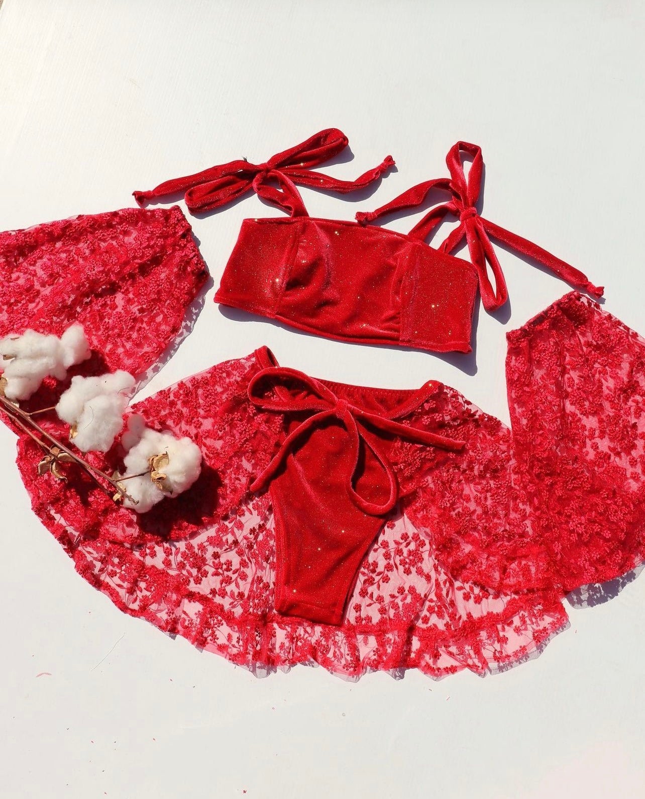 Create Your Own - Lace up crop, Fairy sleeves, Wrap skirt and bloomers