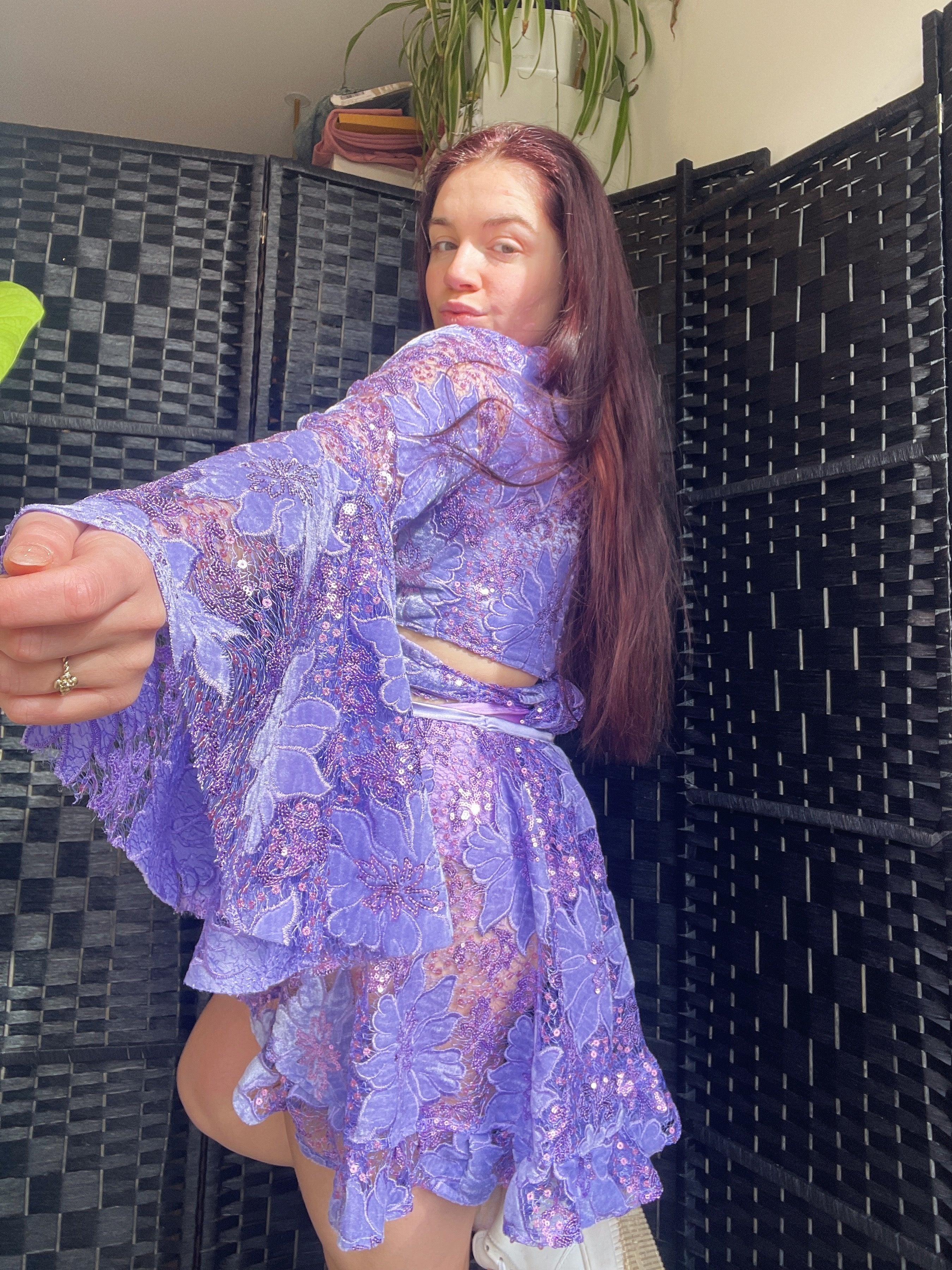 Create Your Own - Flare Sleeve Wrap Top, Wrap Skirt and Bloomers Set