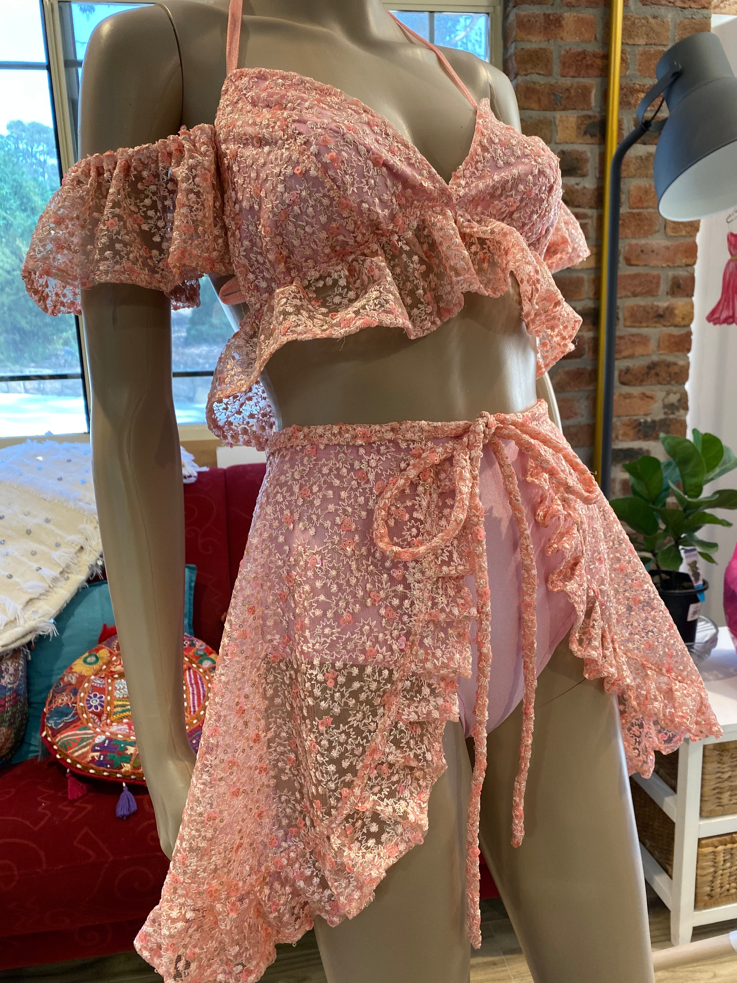 Create Your Own - Butterfly Crop, Wrap Skirt and Bloomers Set