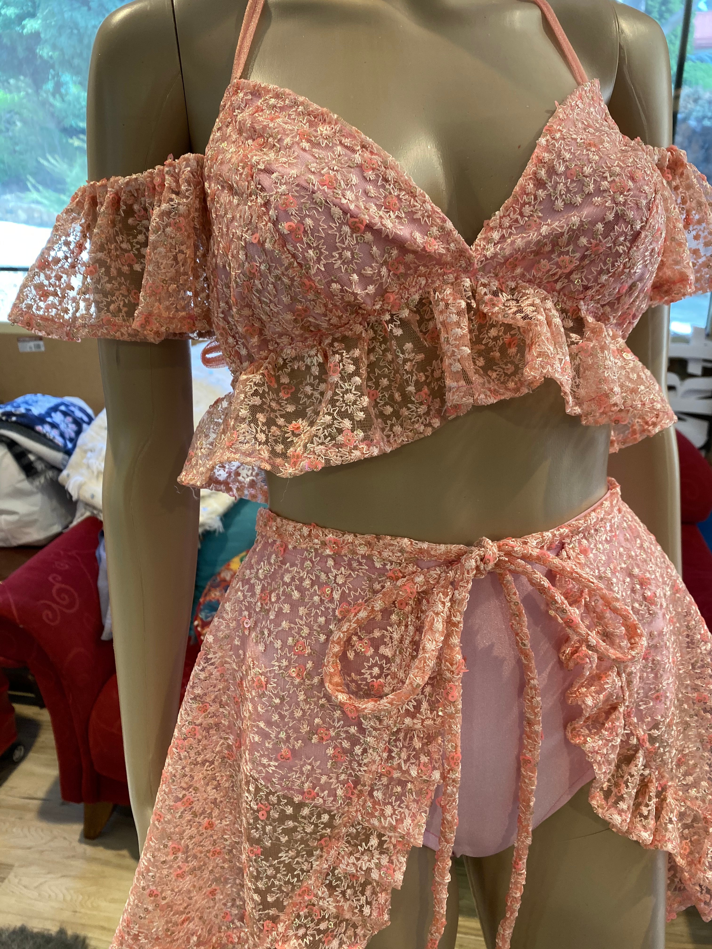Create Your Own - Butterfly Crop, Wrap Skirt and Bloomers Set