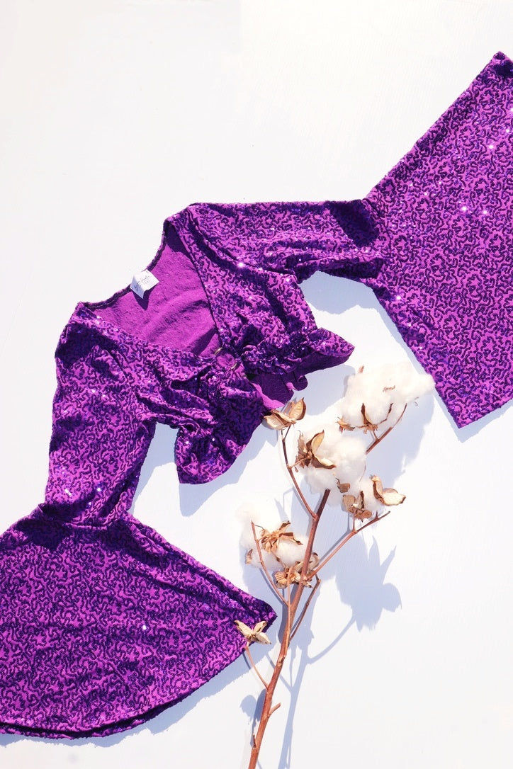 Create Your Own - Flare Sleeve Crop with Keyhole