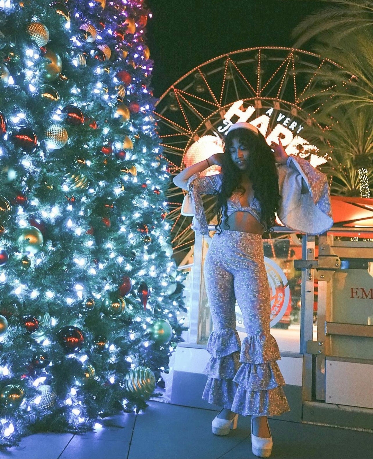 Create Your Own - Tie Front Flare Sleeve Crop and Wide Flares