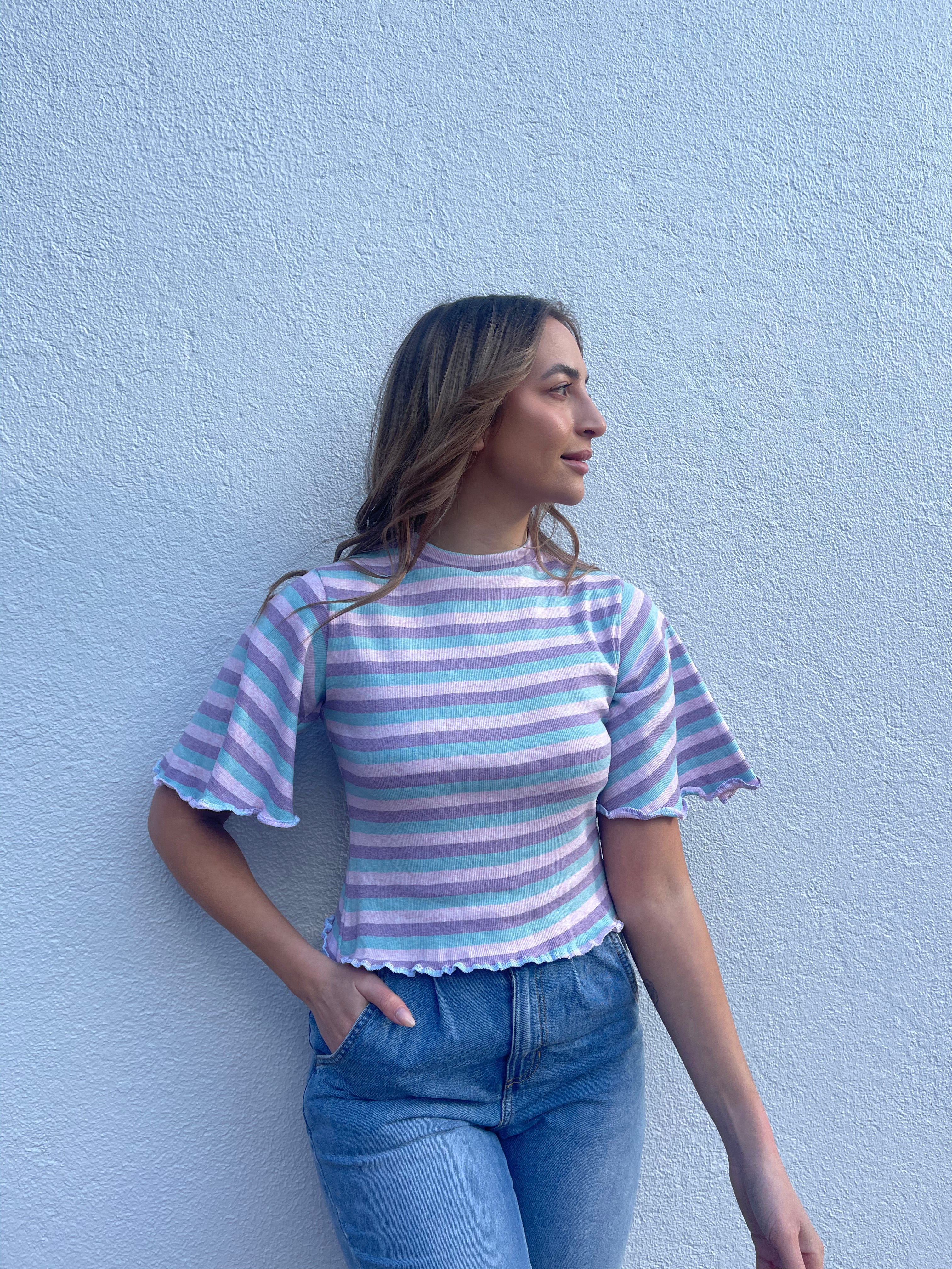 Ribbed Tee - Size - 10/12 AUS or 6/8 US