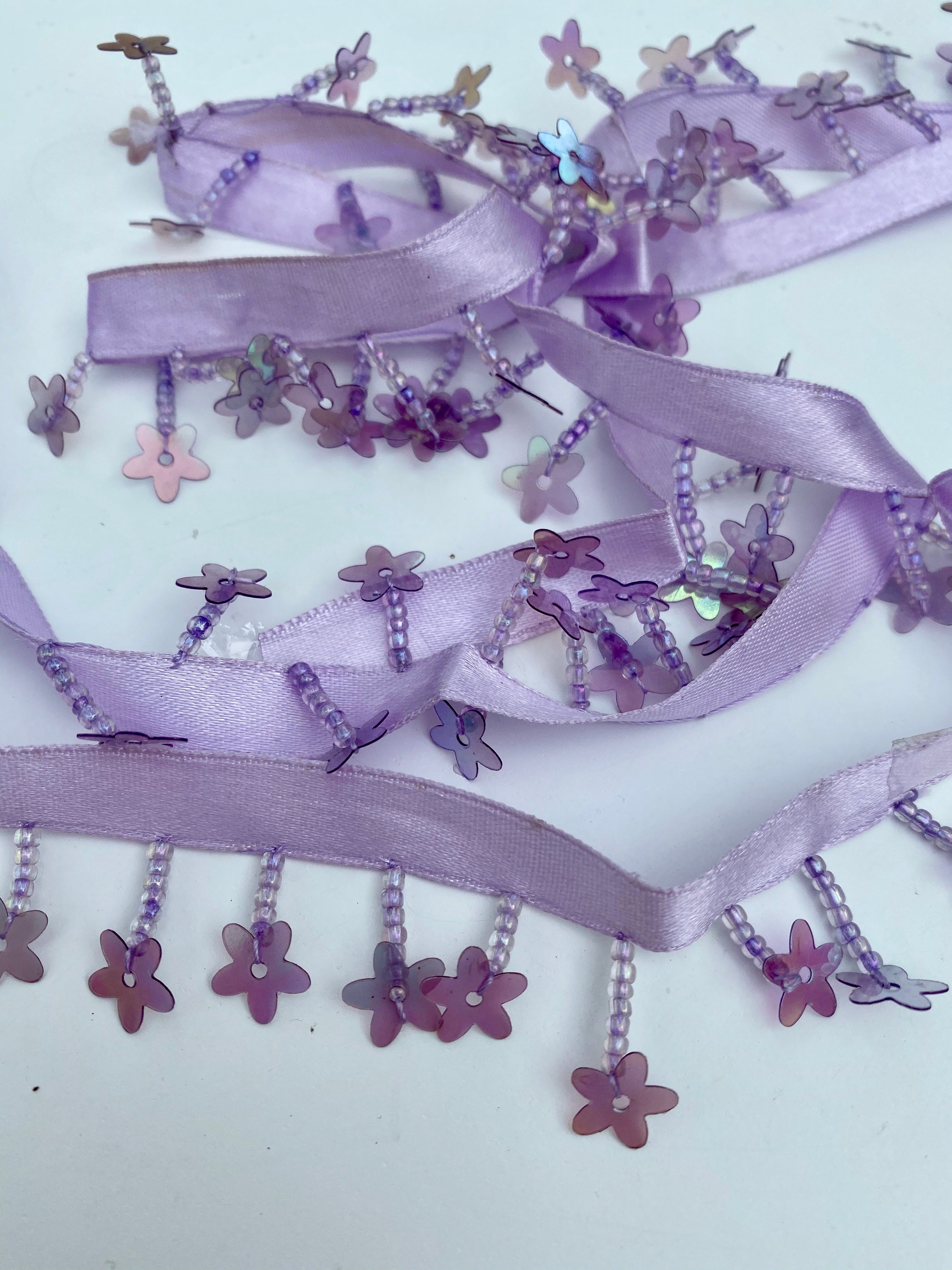 Purple Beaded Flower