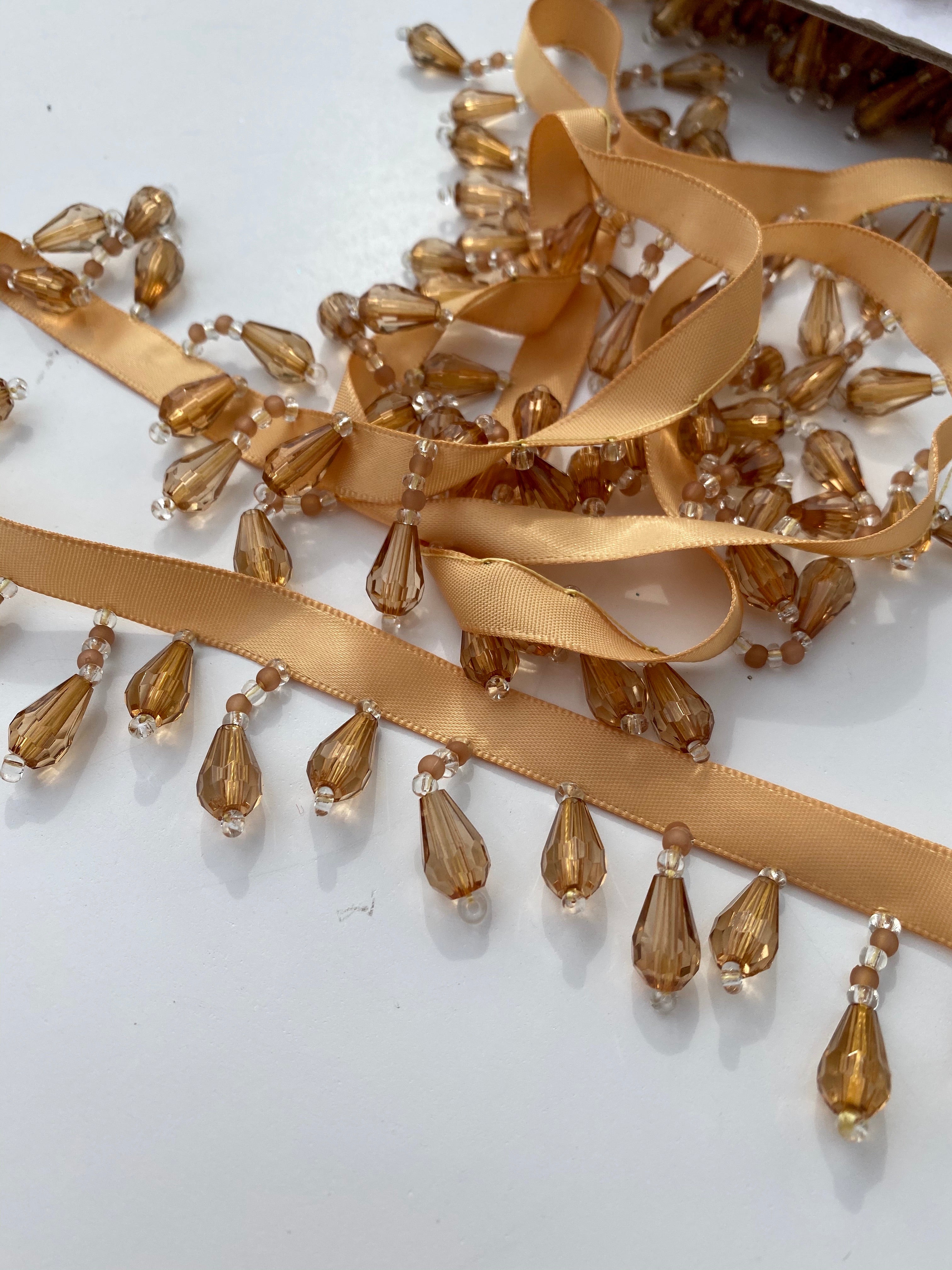 Dark Gold Beaded Trim