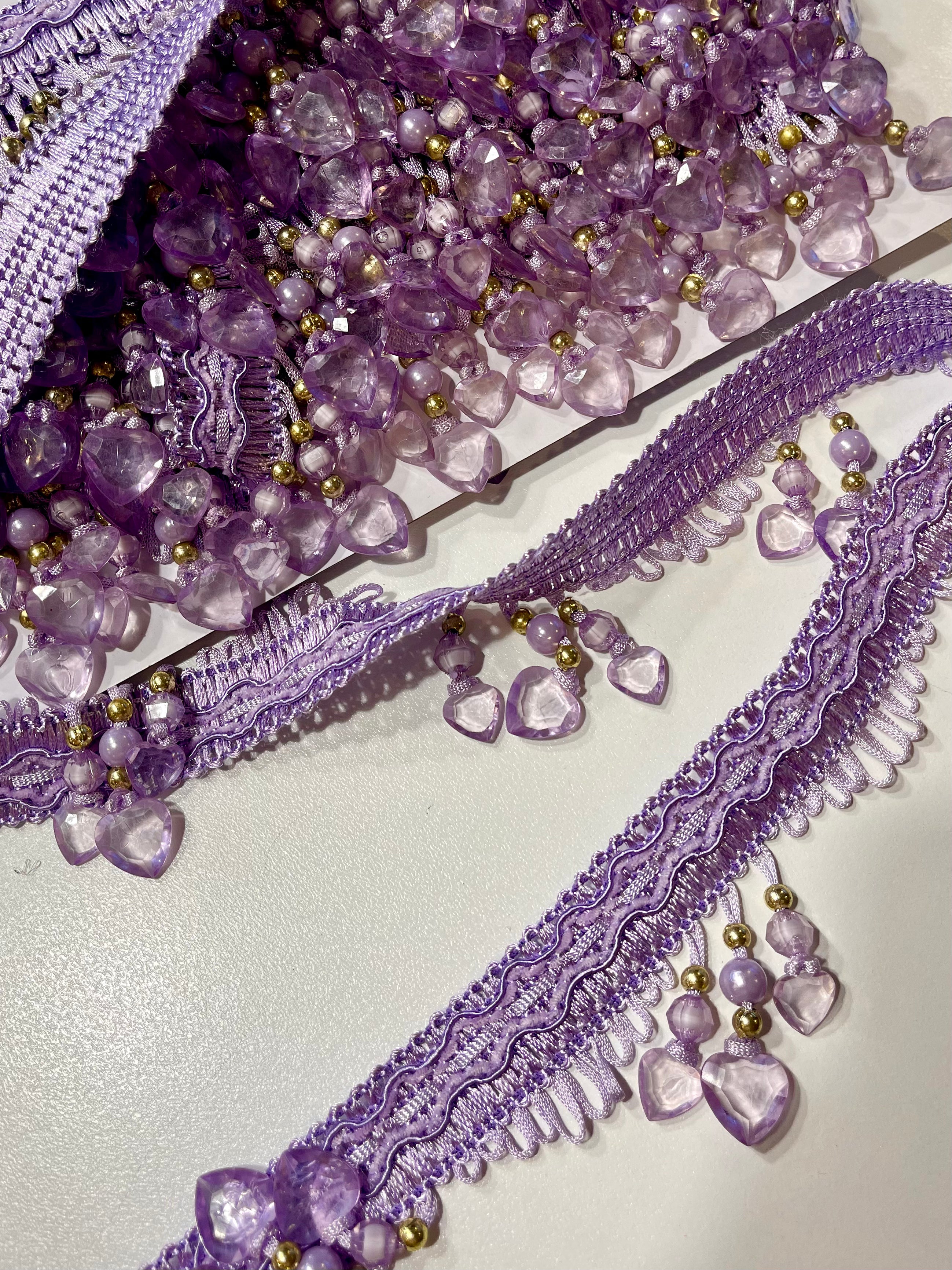Purple Heart Tassel Trim