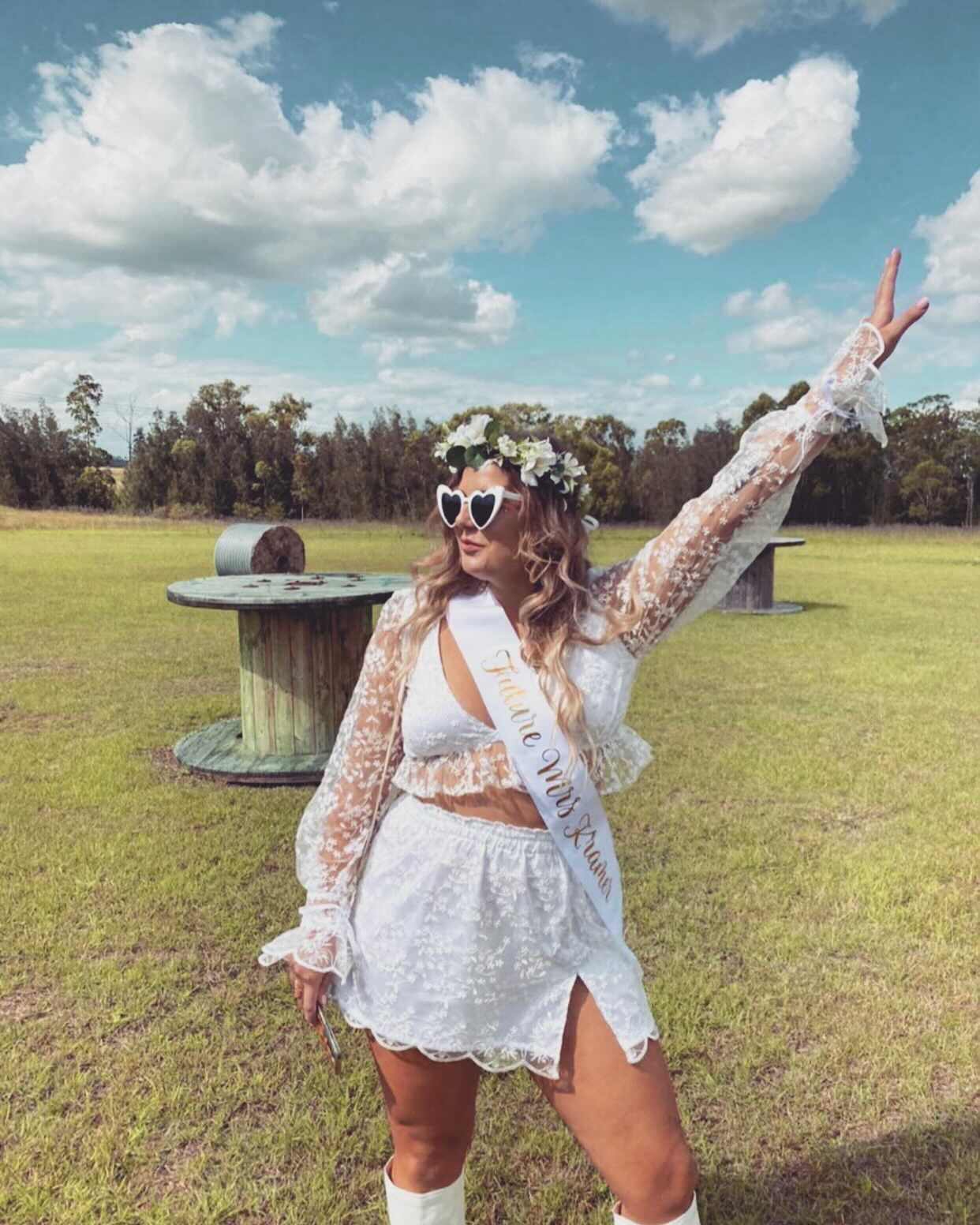 Create Your Own - Long Sleeve Frill Top and Elastic Split Skirt