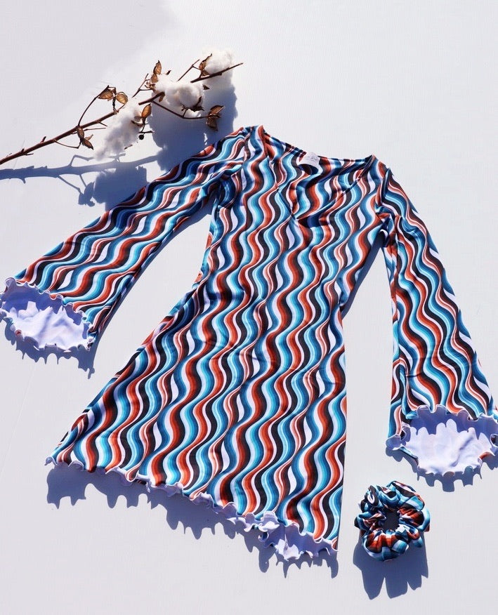 Create Your Own - 70's Flare Sleeve Dress