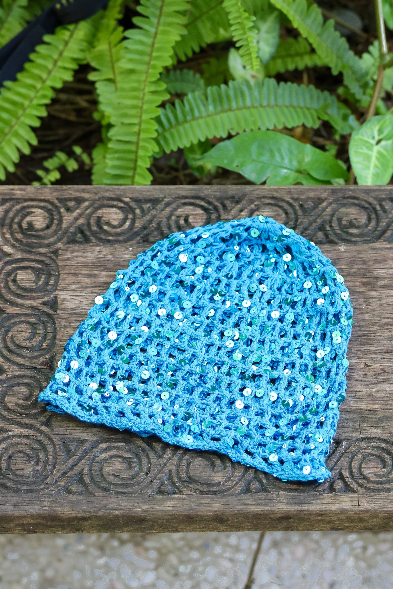 Crochet Hat - Bright Blue