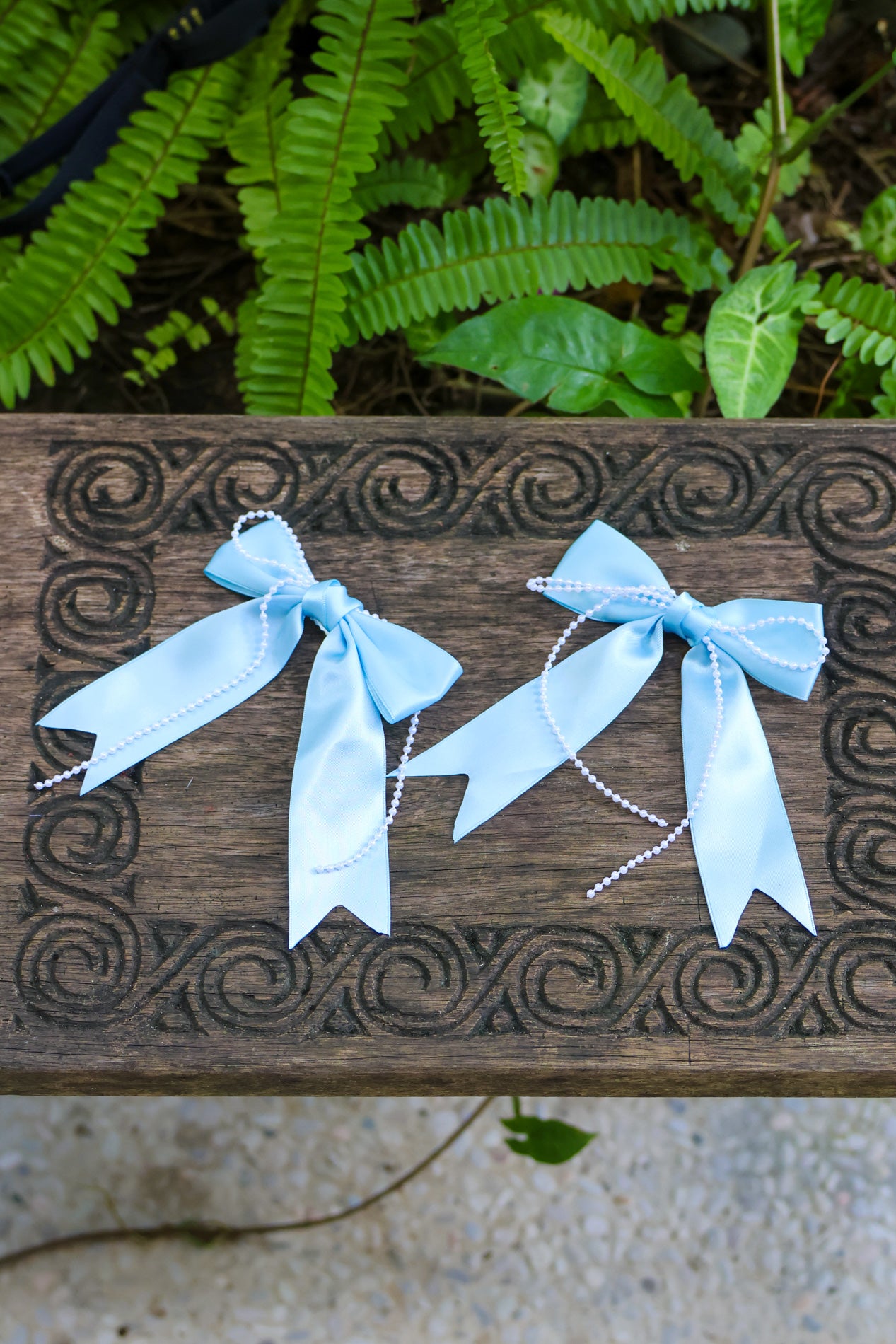 Blue Clip Bows - 2pk