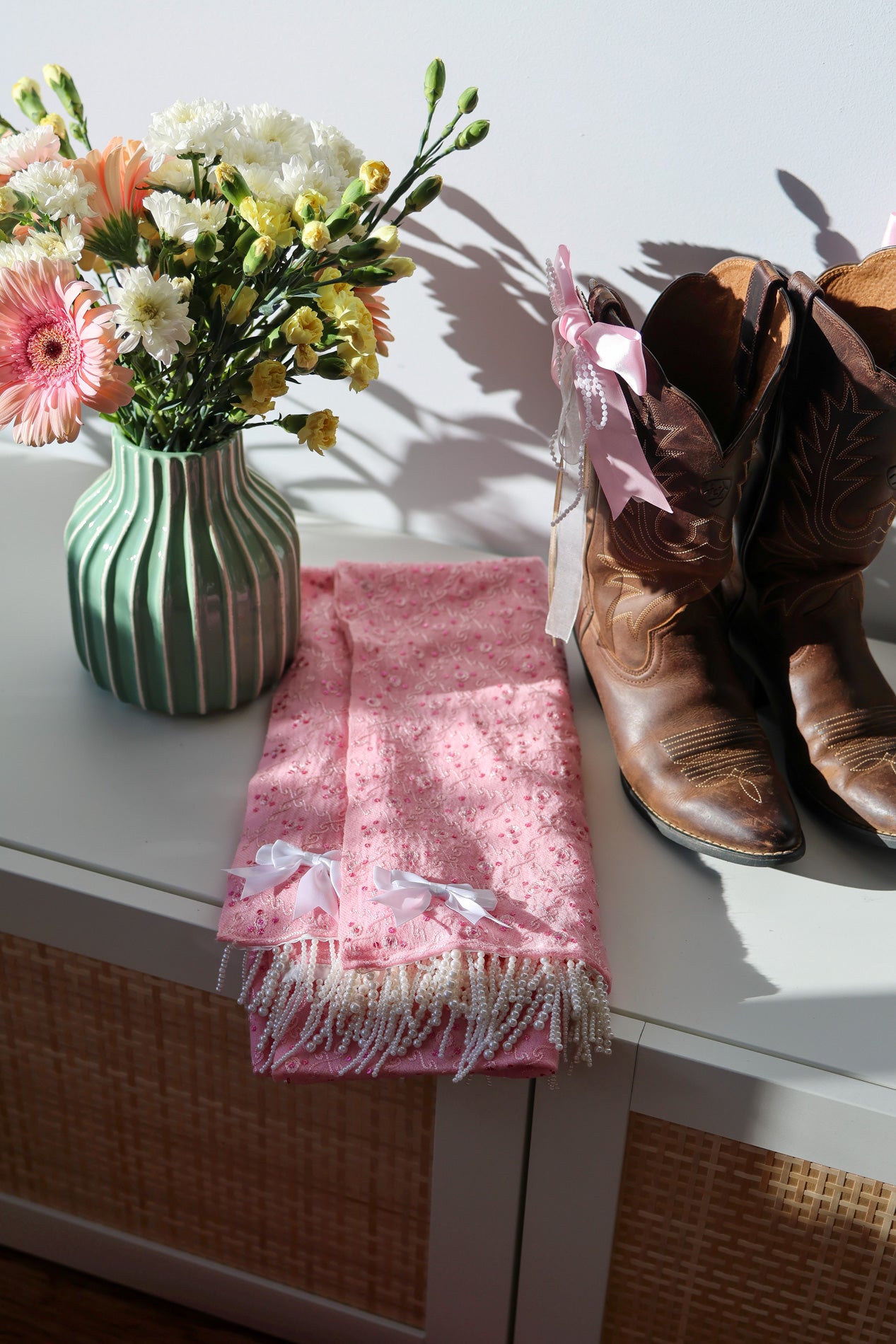 Pink Cowgirl Pashmina - One Of A Kind