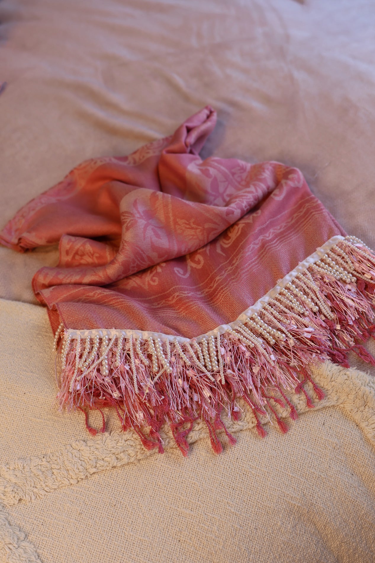 Pink Prairie Pashmina - One Of A Kind