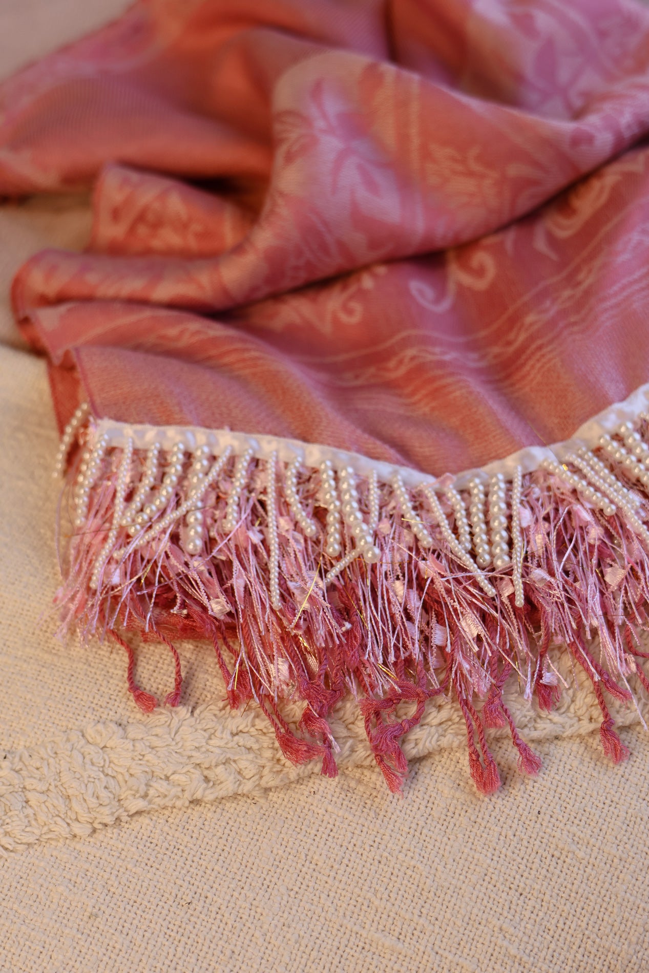 Pink Prairie Pashmina - One Of A Kind