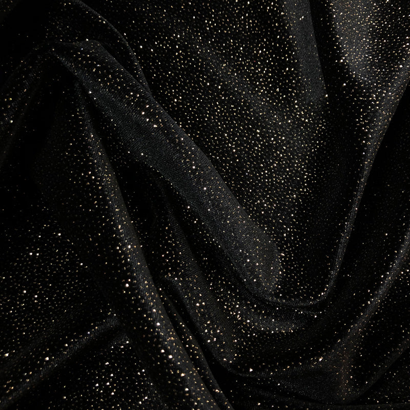 Black Glitter Velvet