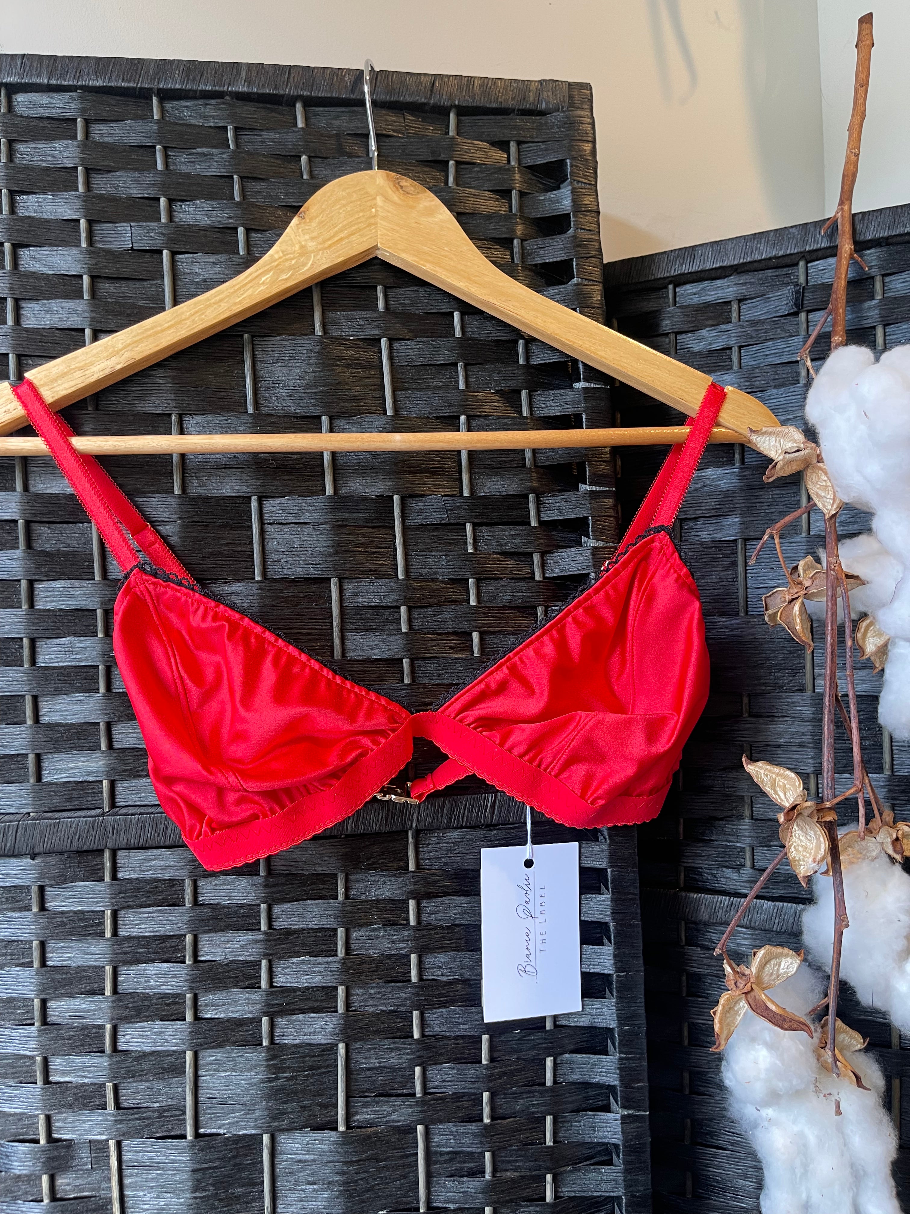 Basic Red Bralette - B/C/Small D Cup