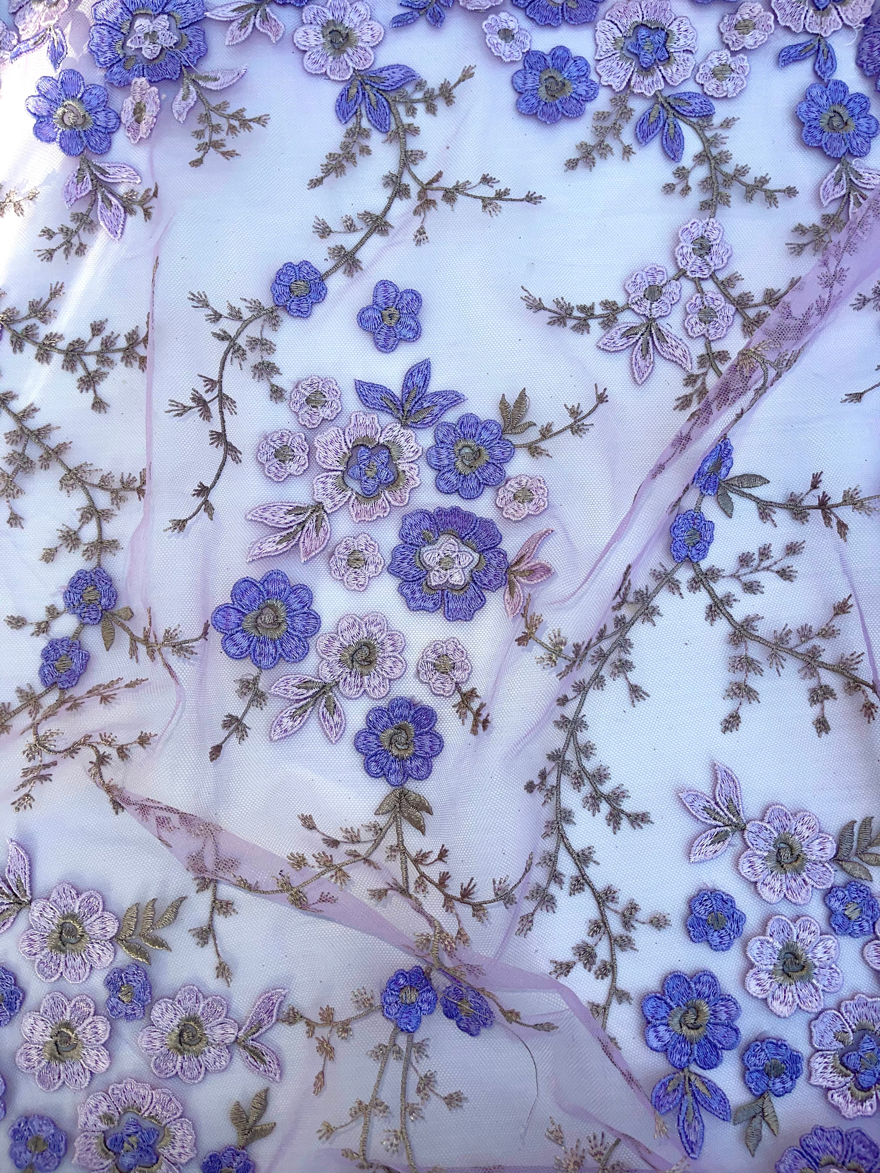 NEW ARRIVAL - Lavender Fields - Current stock has gold stitch through it
